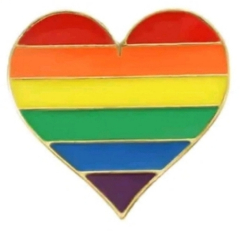 🌈 Rainbow Heart Pin